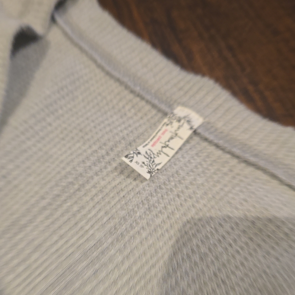 Free People Intimately Gray Ribbed Button-Up Bodysuit - Picture 4 of 4